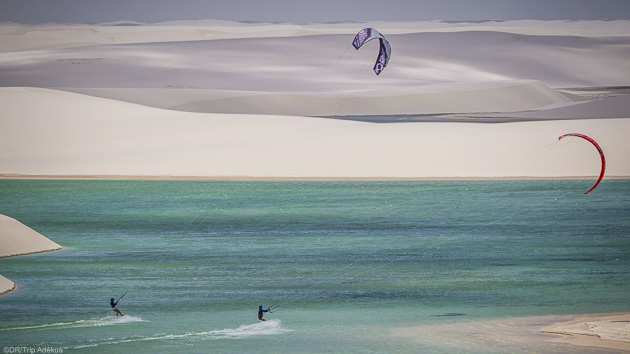 Séjour kitesurf à Atins au Brésil dans le parc naturel des Lençois
