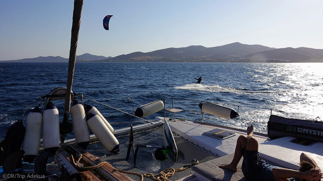 Votre catamaran tout confort pour une croisière kite inoubliable en Grèce