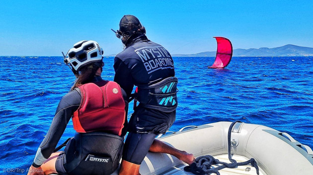 Croisière kite dans les Cyclades avec équipe d'assistance
