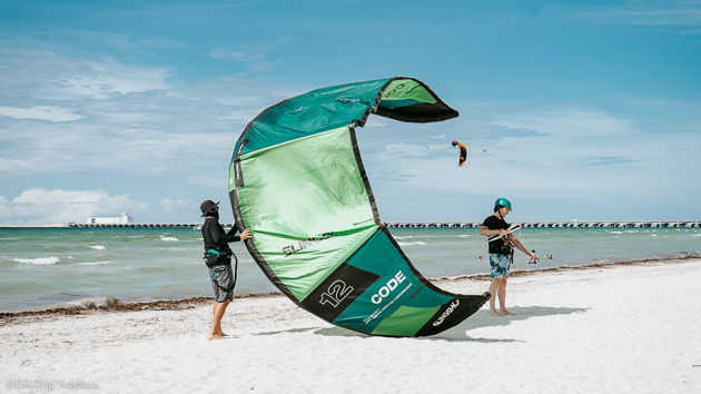 Cours de kitesurf sur le meilleur spot de Progreso au Mexique