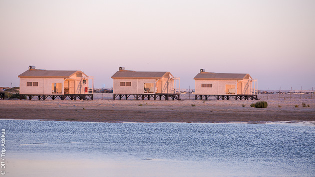 Vacances kitesurf avec hébergement et pension complète en bungalow à Dakhla