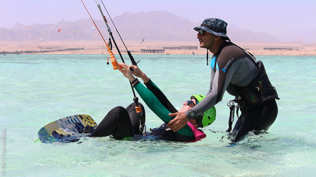 vos cours de kite en mer rouge, avec instructeur diplômé