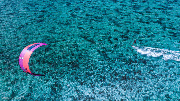 Sessions kite de rêve sur les lagons de l'île Maurice
