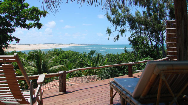 la vue depuis le kitesurf camp à Tibau do Sul au Brésil